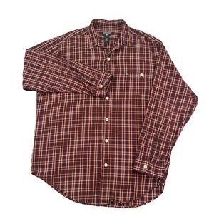 vintage Polo Jeans Co Ralph Lauren XL red Black Plaid Flannel Shirt Gorpcore